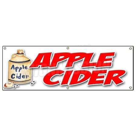 Signmission APPLE CIDER BANNER SIGN fresh orchard produce picked homemade ripe B-72 Apple Cider
